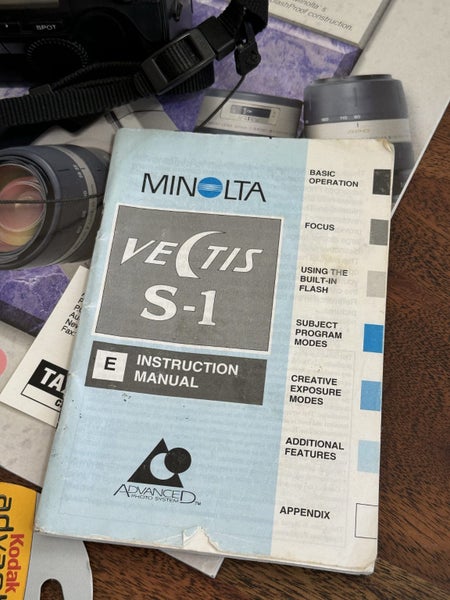 Minolta Vectis S-1 APS SLR film Camera Carousel 8