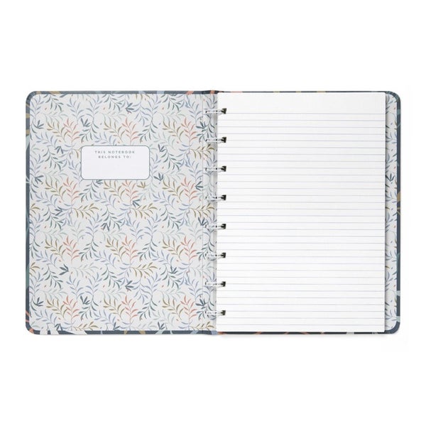 Filofax Notebook A5 Refillable Lined Botanical Blue Carousel 2