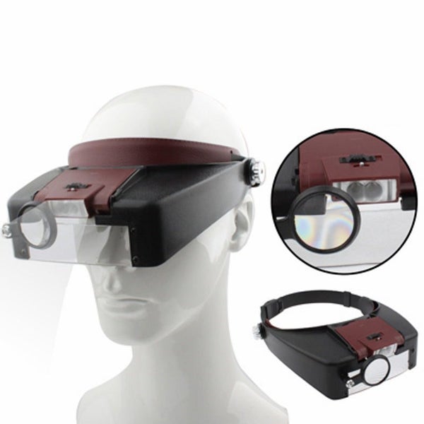 Head Band Magnifying Glass 2 LED Helmet Lamp Jeweler Magnifier 1.5X 3X, 8.5X 10X Carousel 6