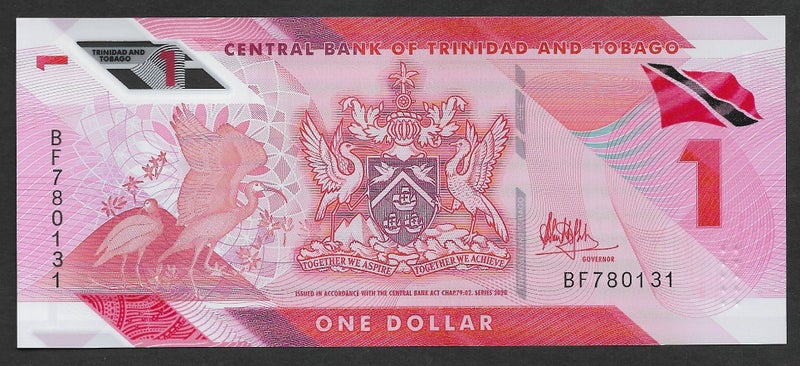 TRINIDAD & TOBAGO 2020 $1 polymer banknote UNC Carousel 1