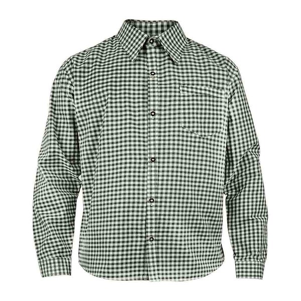 German Men Bavarian Shirt Checked Apple Green Oktoberfest Lederhosen Shirt Carousel 1