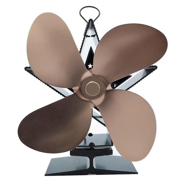 4-blade Aluminum Heat Powered Fireplace Stove Fan Carousel 2