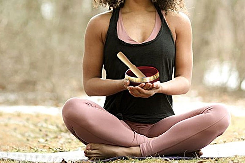 Tibetan Singing Bowl Set Yoga Meditation Sound Healing With Wooden Striker-Red Carousel 2