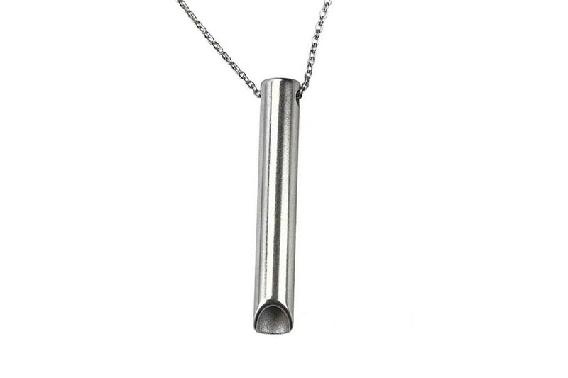 Breathing Necklace Anxiety Stress Relief Tool for Meditation-Silver Carousel 1