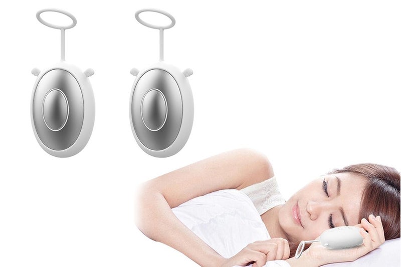 2Pcs Hand Held Ergonomic Sleep Aid Machine Device Improve Relief Sleep-White Carousel 1