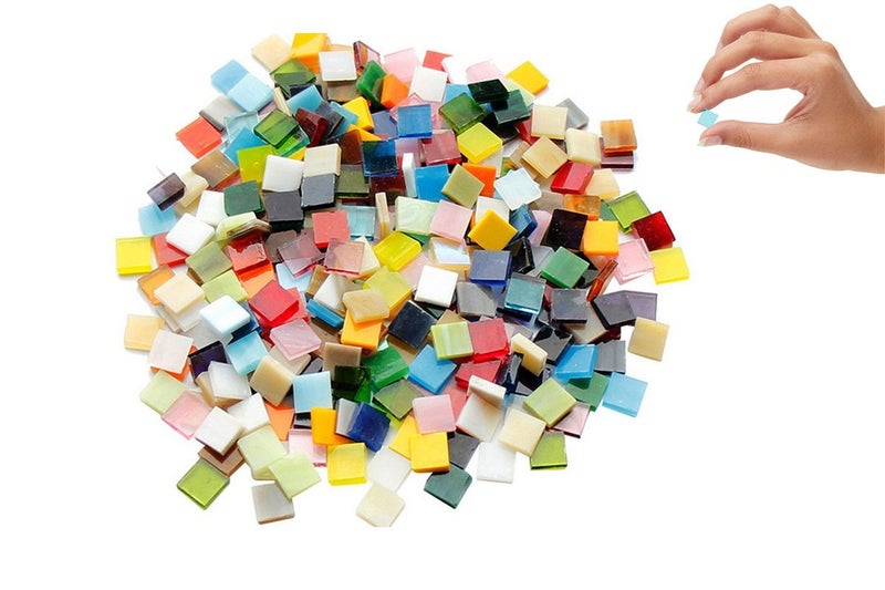 250Pcs Tiles Mixed Shapes Glass Mosaic Tiles For Crafts For Home Decoration Carousel 1