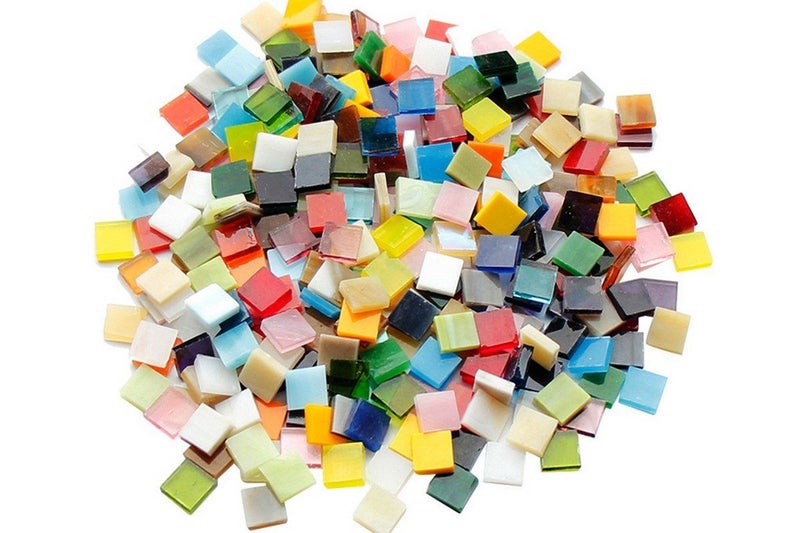 250Pcs Tiles Mixed Shapes Glass Mosaic Tiles For Crafts For Home Decoration Carousel 3