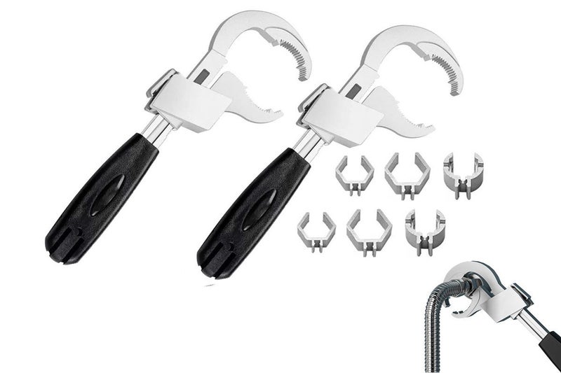 2pcs Double Ended Wrench Universal Multifunctional Wrench for Bathroom Home Carousel 1