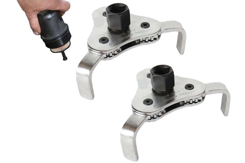 2Pcs Stainless Steel 3 Jaw Oil Filter Wrench Adjustable Spanner Remover For Car Carousel 1