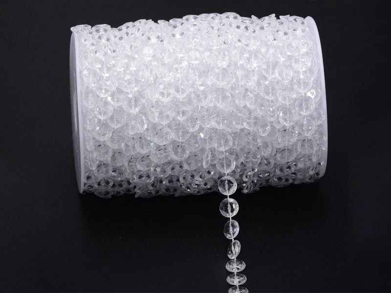30M Acrylic Clear Crystal Hanging Beads Curtain Lamp Party Wedding Decoration Carousel 2