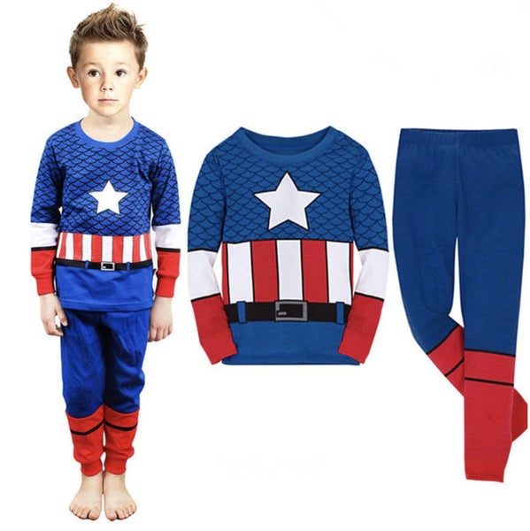 (Size 110 CM) Captain America 1 Kids Homewear Suit Carousel 2