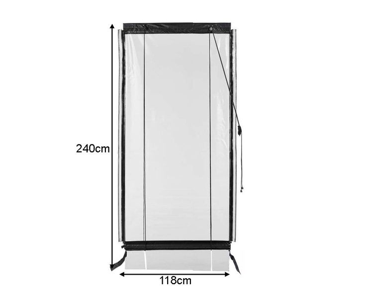 118CM X 240CM Heavy Duty PVC Clear Patio Cafe Blinds Outdoor UV Protect Awning Carousel 2