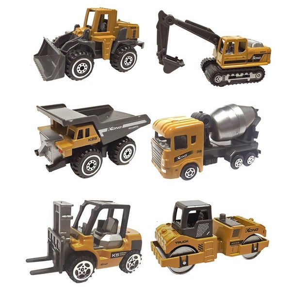 6PCS/Set 1:64 Alloy Engineering Vehicle Model Set-Classic style Carousel 2