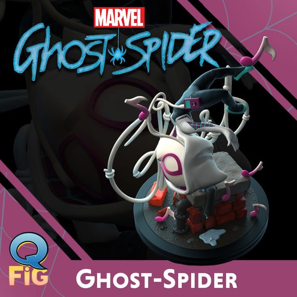 Spiderman Gwen Stacy Ghost Spider Q-FIG Elite Figure Carousel 8