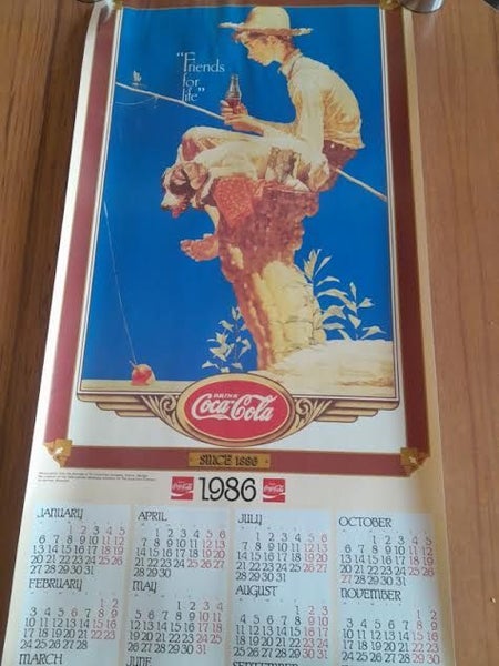 1986 Coca Cola centenary calendar Carousel 1