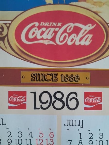 1986 Coca Cola centenary calendar Carousel 3