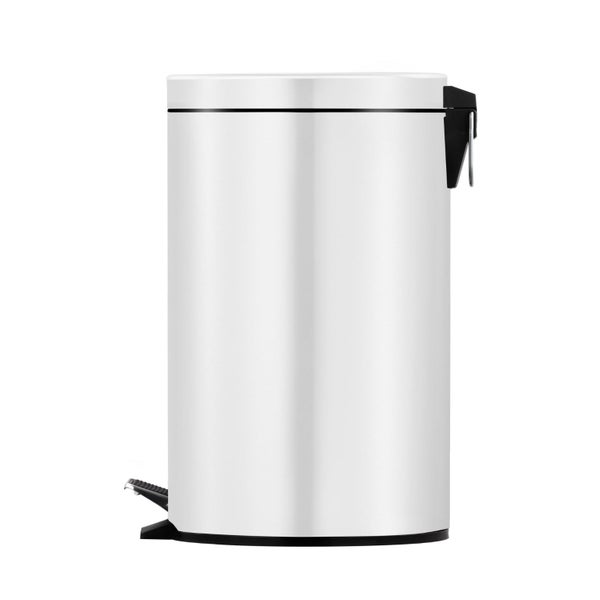 Dolphy Round Stainless Steel Pedal Bin 5L - White Carousel 1