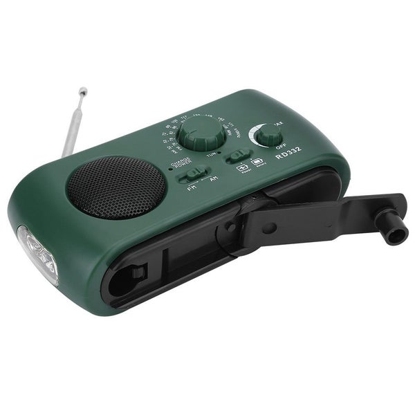 Solar Hand Crank AM/FM Radio with LED Flashlight Carousel 5