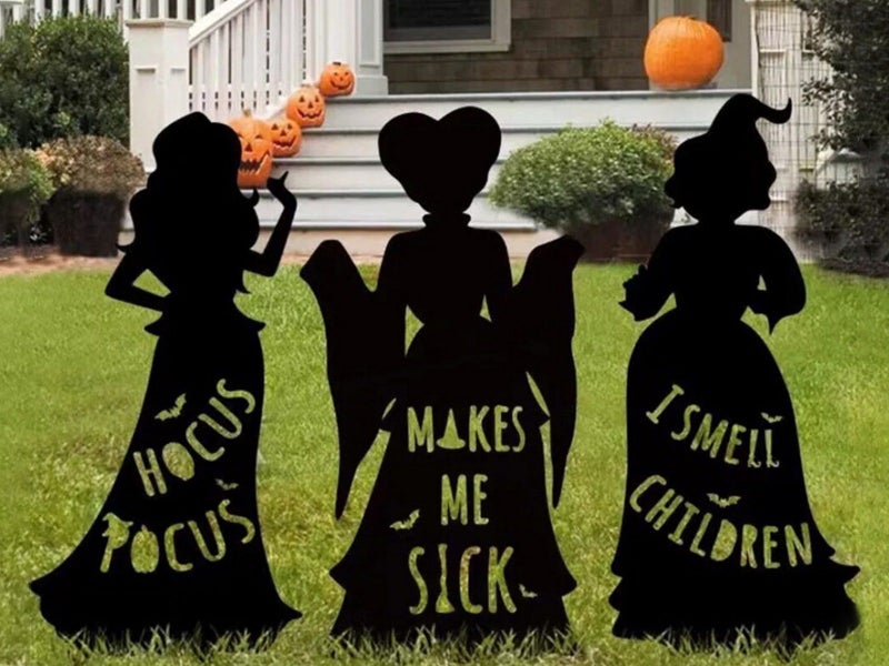 3Pcs Hocus Pocus Witch Halloween Decoration Yard Garden Outdoor Ornament Carousel 2