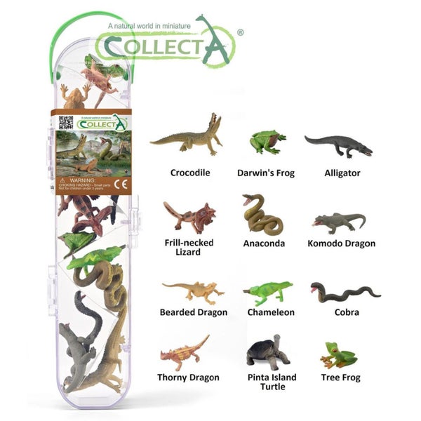 CollectA Mini Reptiles and Amphibians Tube Carousel 1