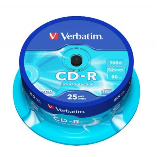 Verbatim 43432 CD-R 25pack Spindle 52x 700MB w/Extra Protection [43432] Carousel 1