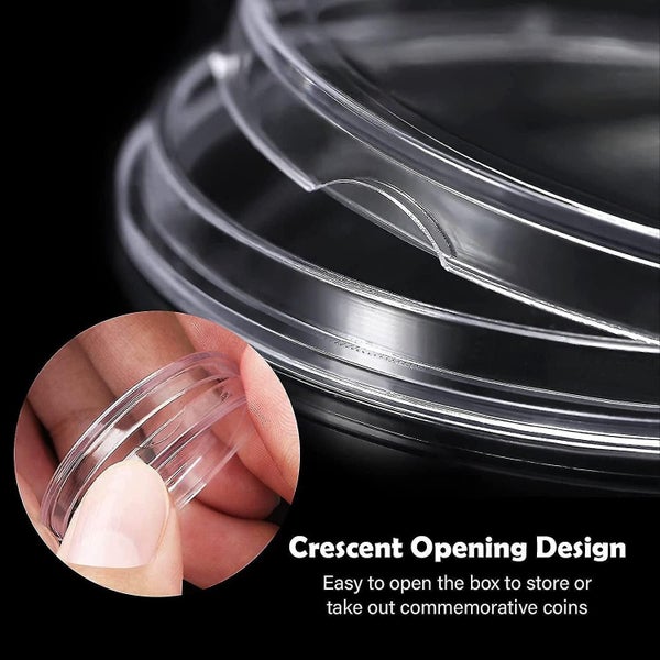 Coin Holder 41mm Clear Plastic Coin Capsules Container Round Coin Collection Cas Carousel 3