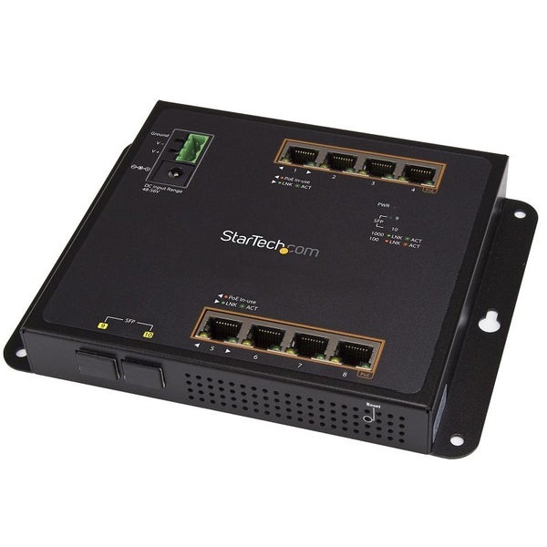 StarTech.com IES101GP2SFW 8 Port Gigabit Managed PoE+ Switch Carousel 1