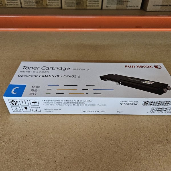 Fuji Xerox Docuprint CM405df_CP405d genuine High yeild Cyan toner CT202034 Carousel 1