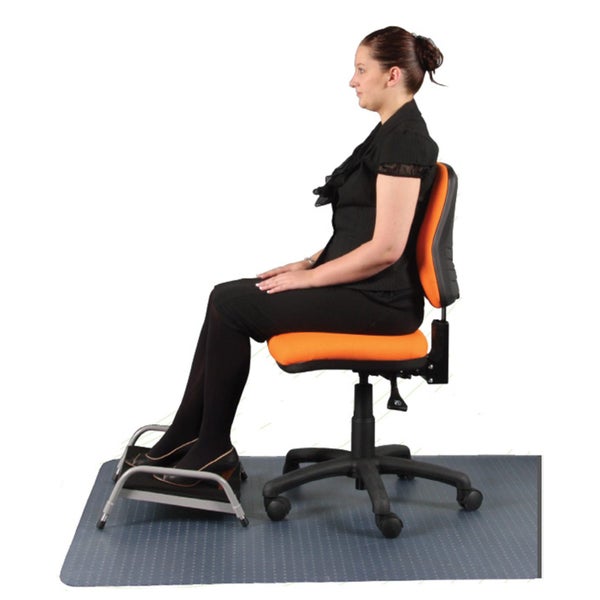 Fluteline Large Footrest - Black Frame With Grey Carpet - Board Size 450mm x Carousel 2
