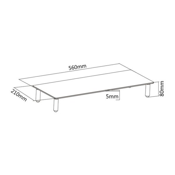 Digitus DA-90358 Ergonomic Tabletop Glass Monitor Riser [DA-90358] Carousel 5