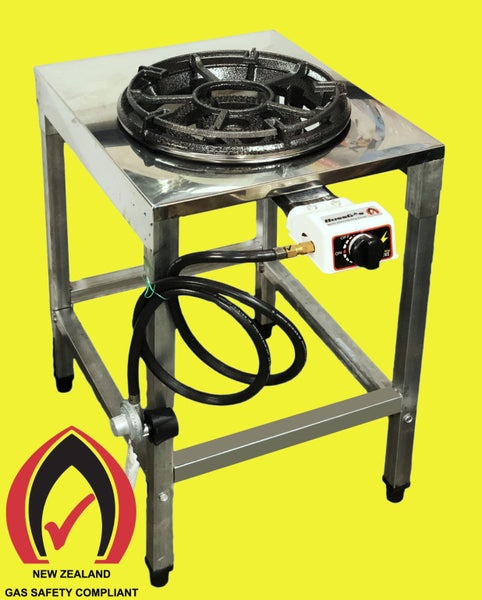 Double 2 Ring Burner on Stand LARGE Wok Gas Cooker 1 Cast Iron Burner Gas Stove Carousel 2