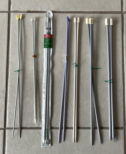 7 pr KNITTING NEEDLES. ALL DIFF SIZES. GREAT STARTER PACK. # E Carousel 1