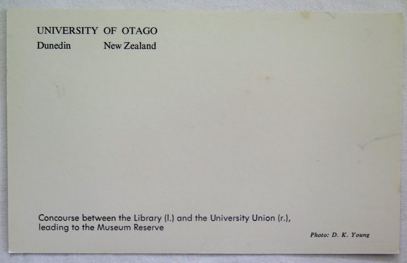 VINTAGE 1960'S SERIES OF POSTCARDS OF UNIVERSITY OF OTAGO (1878) Carousel 2