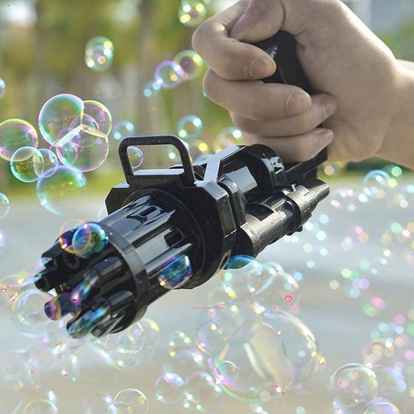 Gatling Bubble Machine Gun Maker Automatic,8-Hole Huge Amount (Black) Carousel 1