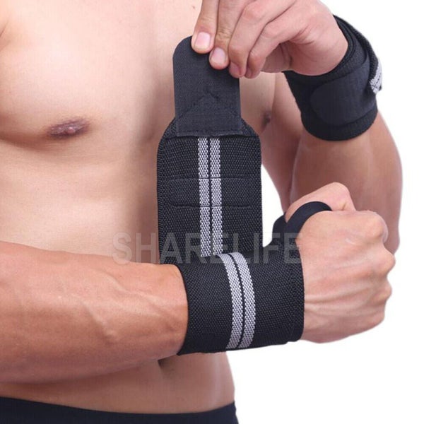 Weight Lifting Gym Training Wrist Support Straps Wraps Muscle Bodybuilding Carousel 8