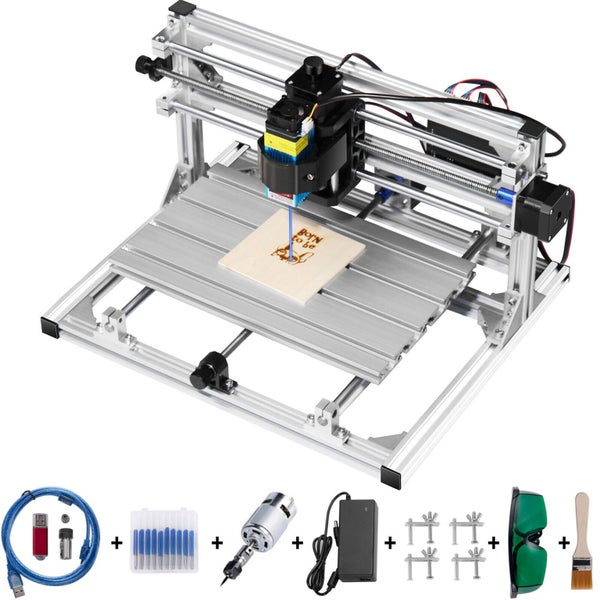 Brand NEW 3 Axis CNC Router Kit 3018 500MW Engraving Tools PVC Laser Engraver Carousel 1