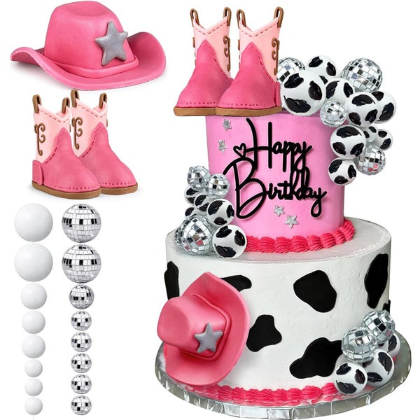 Cowboy Cake Decorations Cowboy Hat Boot Cake Toppers Western Cowboy Carousel 1