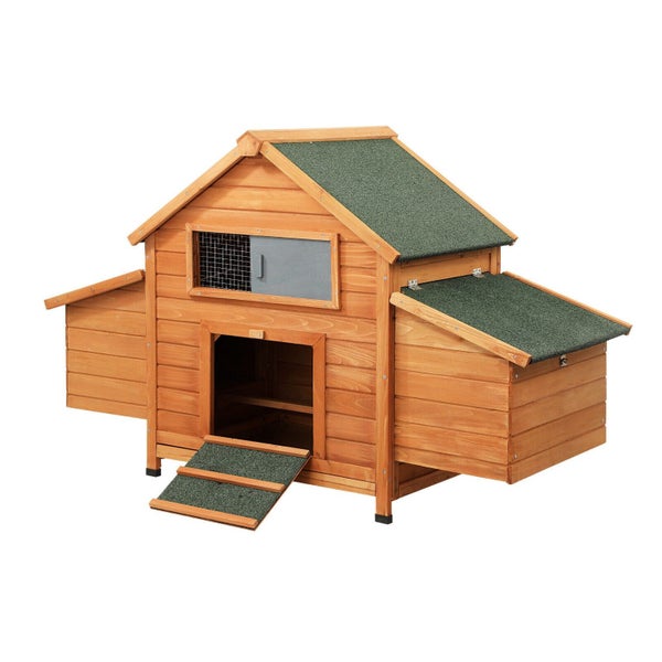 NEW Chicken Coop Rabbit Hutch Large House Run Cage Wooden Outdoor Pet Hutch Carousel 8