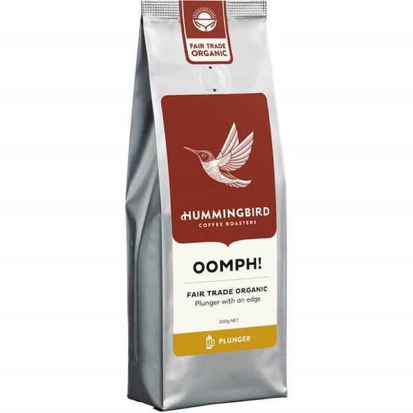 Hummingbird Fair Trade Organic Fresh Plunger Grind Coffee Oomph! Carousel 1
