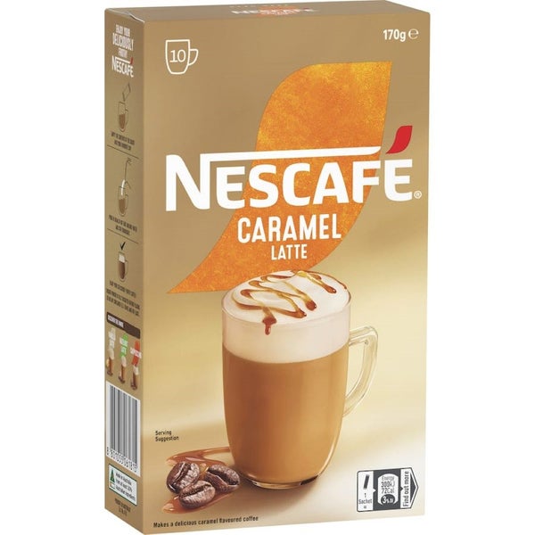 Nescafe Cafe Menu Coffee Sachets Caramel Latte 10pack Carousel 1