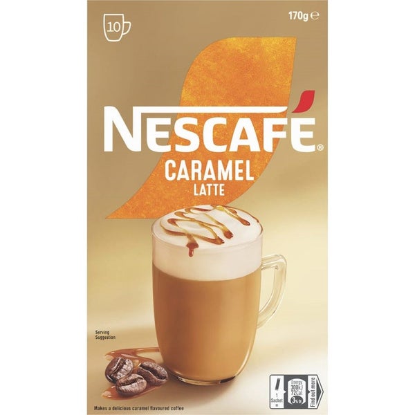 Nescafe Cafe Menu Coffee Sachets Caramel Latte 10pack Carousel 2