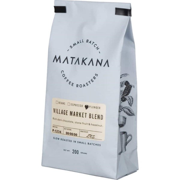 Matakana Coffee Roasters Plunger Village Market Blend 200g Carousel 1