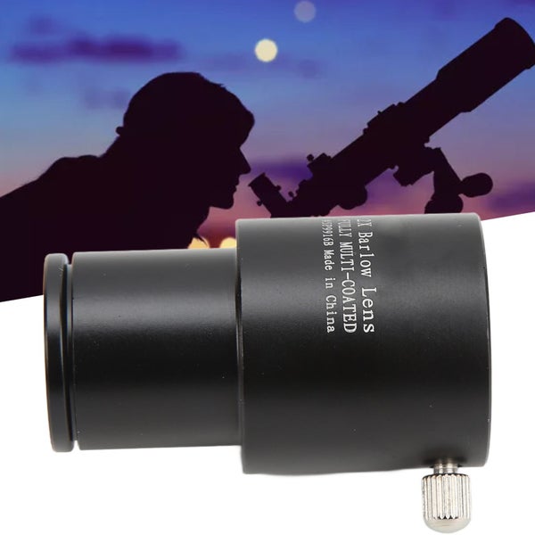Barlow Lens 2X Full Multi Layer Coated Glass Telescope Barlow Lens for 0.965in Carousel 1