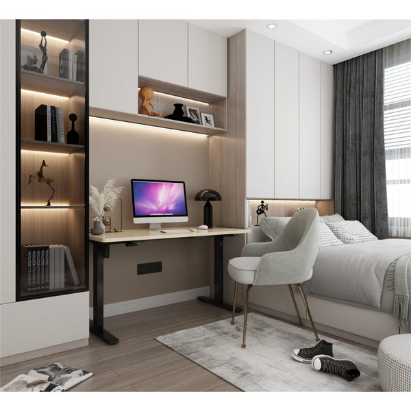 Loctek Ergonomic Eco Office Standing Desk - 1400x800x25mm - Single Motor - Carousel 5