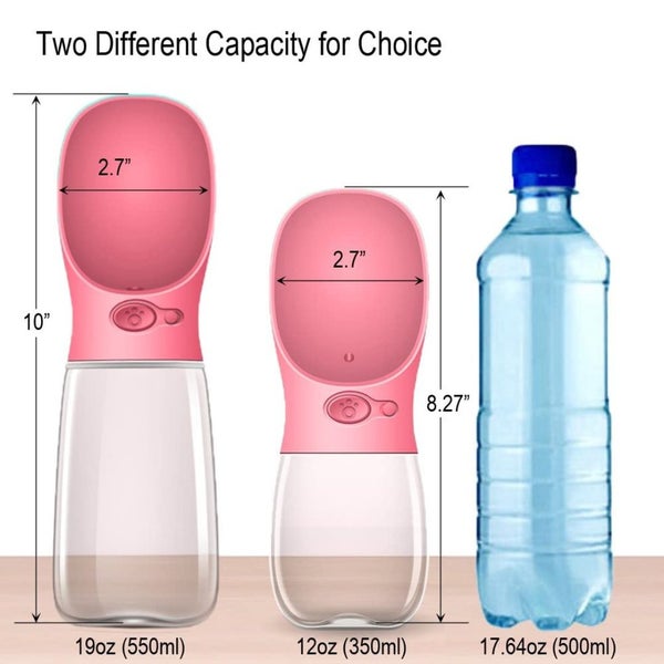Portable Dog Water Bottle, Leak Proof with Drinking Feeder Carousel 2