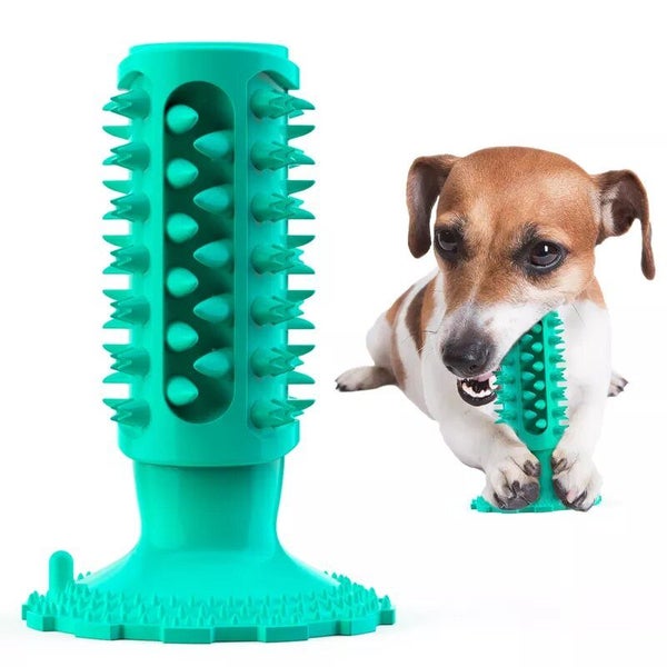 Dog Teeth Cleaning Squeaking Molar Rod Play Bite Toothbrush Toy Carousel 1