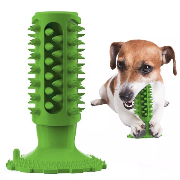 Dog Teeth Cleaning Squeaking Molar Rod Play Bite Toothbrush Toy Carousel 2