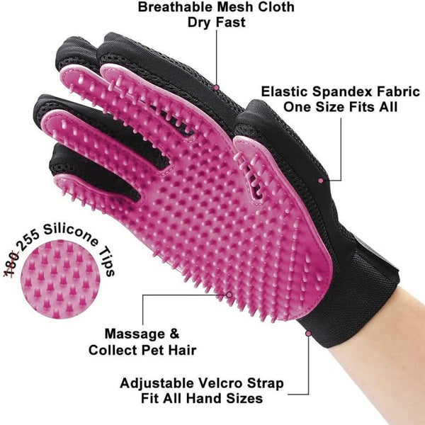 Pet Grooming Gentle Deshedding Brush Glove Carousel 2