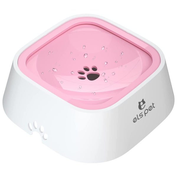 Pet Water Bowl No-Spill Carried Floating Slow Water Feeder Carousel 2