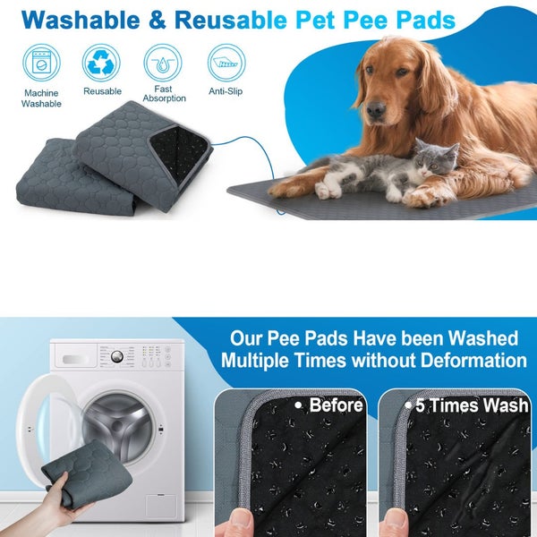 PAWMOM Super Absorbent Washable Pee Pads with Non-Slip Design for Pets Carousel 13